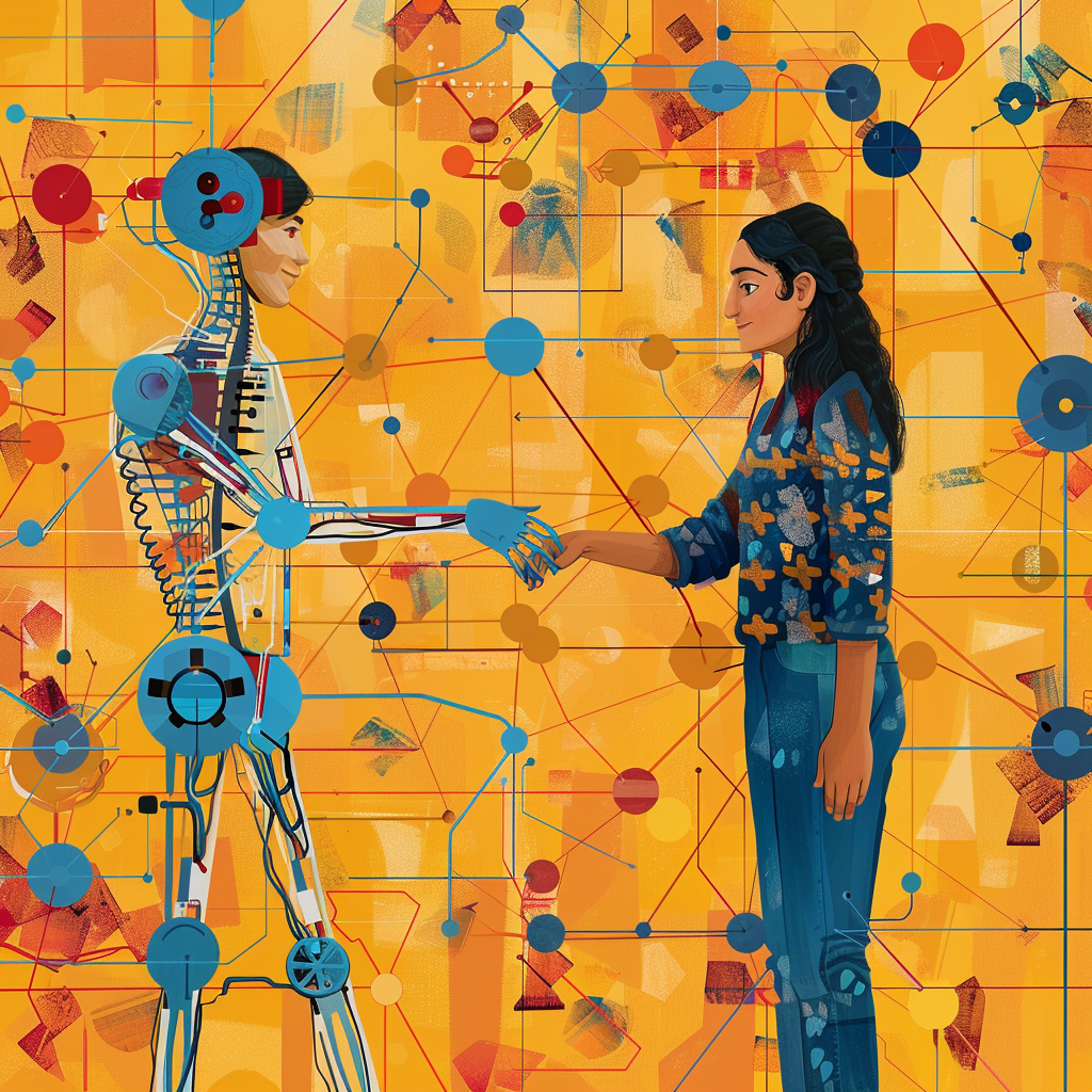 Human and AI working together